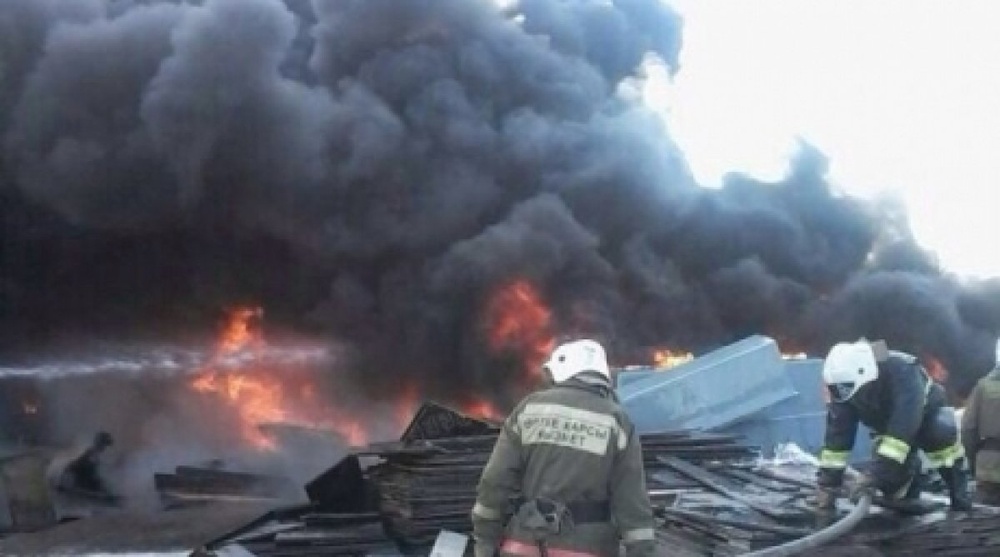 Пожар на рынке. Иллюстративное фото©Tengrinews.kz.