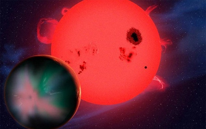 Kepler 438b обращается вокруг красного карлика в представлении художника. © Harvard-Smithsonian Centre for Astrophysics
