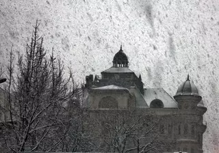 Снежная гроза произошла в Алматы впервые за 9 лет