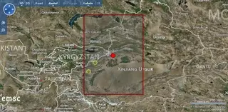 Землетрясение магнитудой 4,1 произошло в 375 километрах от Алматы