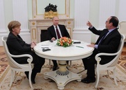 Меркель и Олланд на встрече с Путиным обсудили документ по урегулированию ситуации на Украине