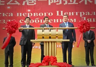 Запущен регулярный контейнерный поезд Ляньюньган - Алматы