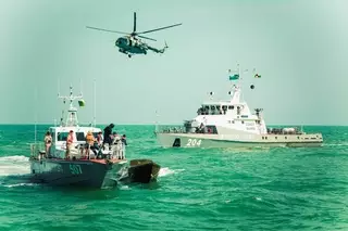 Погоня за браконьерами на Каспии завершилась задержанием четырех иностранцев