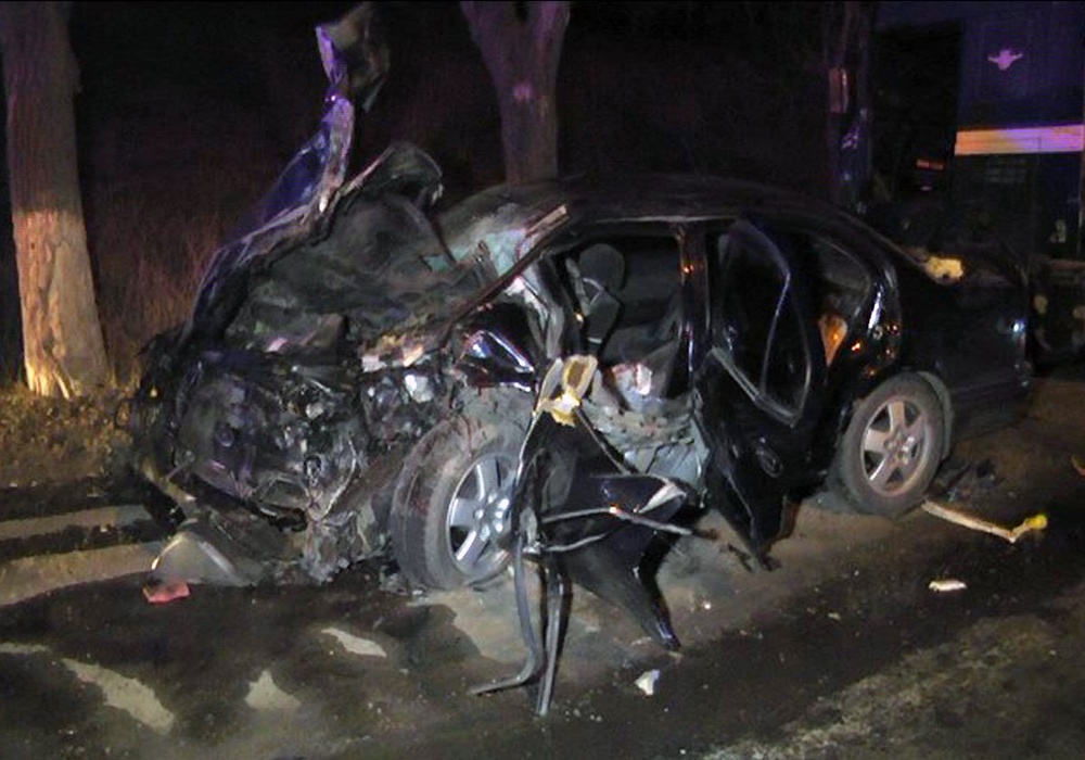 Nissan Cefiro, пострадавший в аварии. Фото © "Территория происшествий"