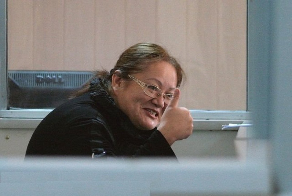 Жамиля Омарханова в зале суда. Фото Tengrinews.kz
