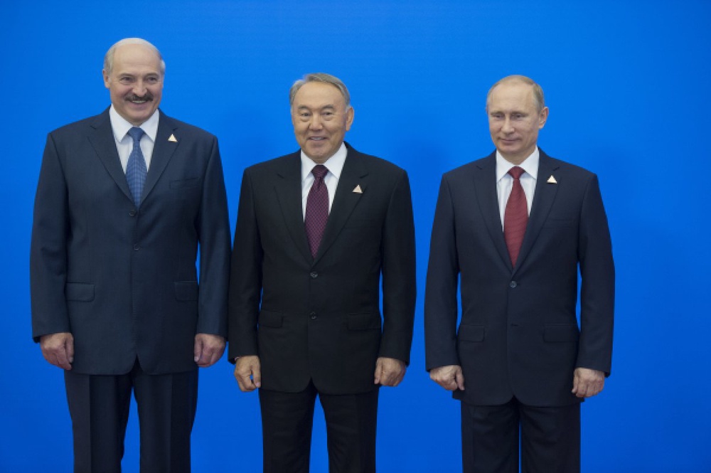 Александр Лукашенко, Нурсултан Назарбаев и Владимир Путин. РИА Новости©