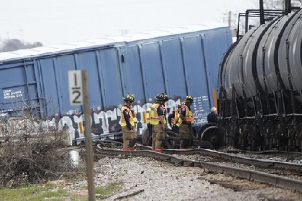 Сход с рельсов поезда в Техасе в 2012 году.
Фото LM Otero / AP