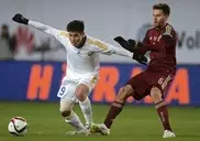 Сборная Казахстана по футболу сыграла вничью с Россией в товарищеском матче