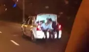 Двое парней ездили по Астане в багажнике такси