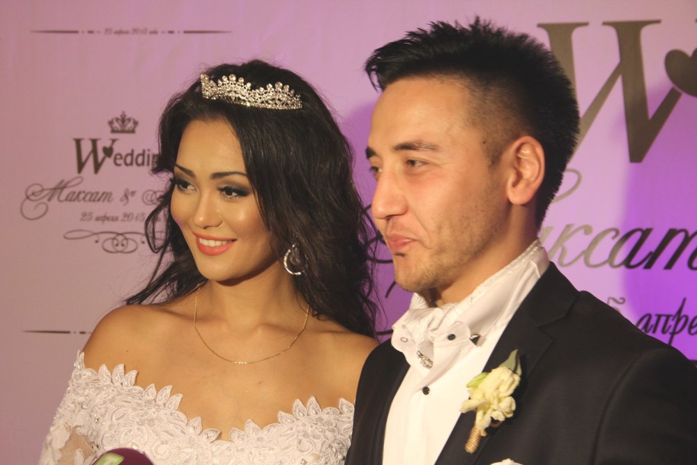 "Мисс Казахстан" Айдай Исаева с супругом. ©Айжан Тугельбаева