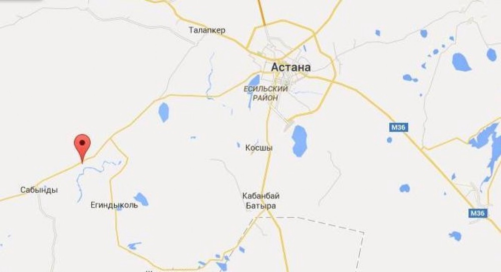 Село Оразак отмечено на карте красной галочкой. © Google Maps