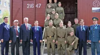 Вагон-теплушку времен ВОВ установили в музее в Павлодаре