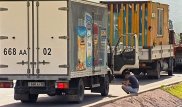 15 грузовиков не пустили на проспект Аль-Фараби в Алматы