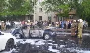 Автомобиль за считанные секунды сгорел в Астане