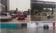 Несколько улиц в Алматы затопило после сильного дождя