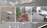 В Астане прошел град