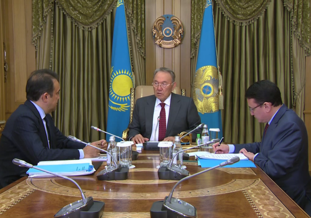 Скрин с видео Телерадиокомплекса Президента РК.