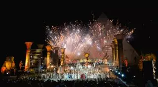 Опера "Аида" прошла на площади перед Пирамидой в Астане