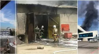 Пожар на складе в районе аэропорта Алматы потушен