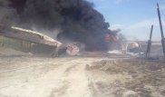 Пожар на железной дороге под Актобе мог возникнуть из-за неисправности вагона