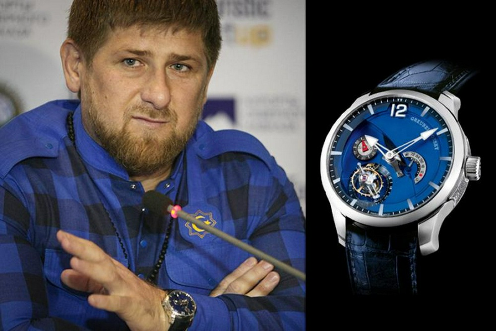 Рамзан Кадыров и часы швейцарской марки Greubel Forsey. Фото с сайта rbc.ru