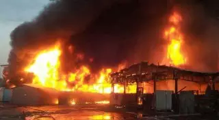 Два торговых центра горели в Талдыкоргане