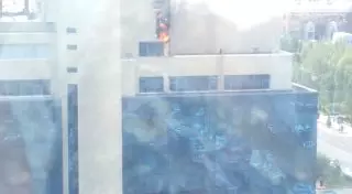 Здание КТЖ горело в Астане