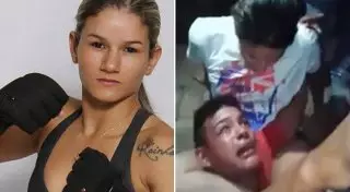 Девушка задержала грабителя приемом "Убийца льва"