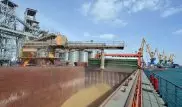 В морском порту Актау отгружается зерно нового урожая