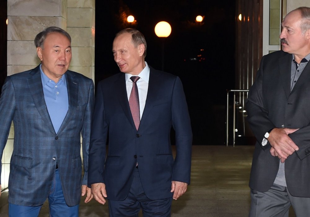 Нурсултан Назарбаев, Владимир Путин и Александр Лукашенко. Фото с сайта akorda.kz