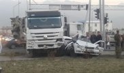 ДТП в Алматы: Nissan превратился в груду металла