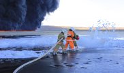 Крупный пожар на территории нефтяного амбара в Жанаозене ликвидирован