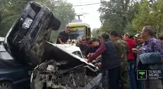 Крупное ДТП с несколькими машинами произошло в Алматы