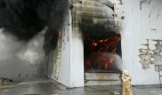 Цех по производству стройматериалов горит в Алматинской области