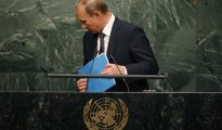 Владимир Путин на трибуне Генассамблеи ООН в Нью-Йорке. © Reuters