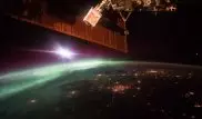 NASA опубликовало снимок полярного сияния с борта МКС
