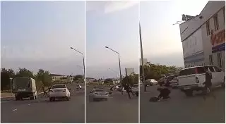 Сбитая Daewoo Nexia девушка в Актау перевернулась в воздухе от удара