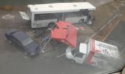 ДТП с участием автобуса и нескольких авто произошло в Астане