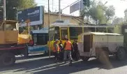 Трамвай застрял на перекрестке в Алматы