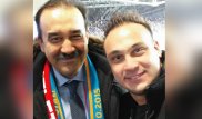 Селфи с премьер-министром сделал Илья Ильин во время матча "Астана" - "Атлетико"