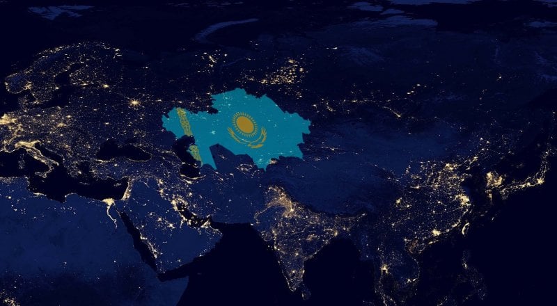 Земля казахстана. Спутник Казахстан. Казахстан вид с космоса. Азия с космоса ночью.