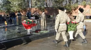 В Алматы отметили 74-ю годовщину подвига 28 панфиловцев