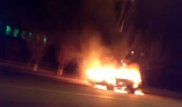 Автомобиль полностью сгорел в Астане