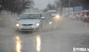 Дождь со снегом парализовали дорожное движение в Актау