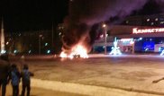 Главная елка города сгорела в центре Экибастуза