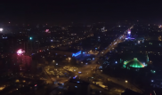 Новогоднее небо Алматы сняли с квадрокоптера