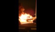 Автомобиль полностью сгорел в Костанае