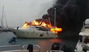 Горящую в Турции российскую яхту за 6 миллионов долларов сняли на видео