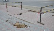 Построенная за 45 миллионов тенге велодорожка провалилась в Актау