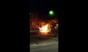 В центре Шымкента сгорел автомобиль